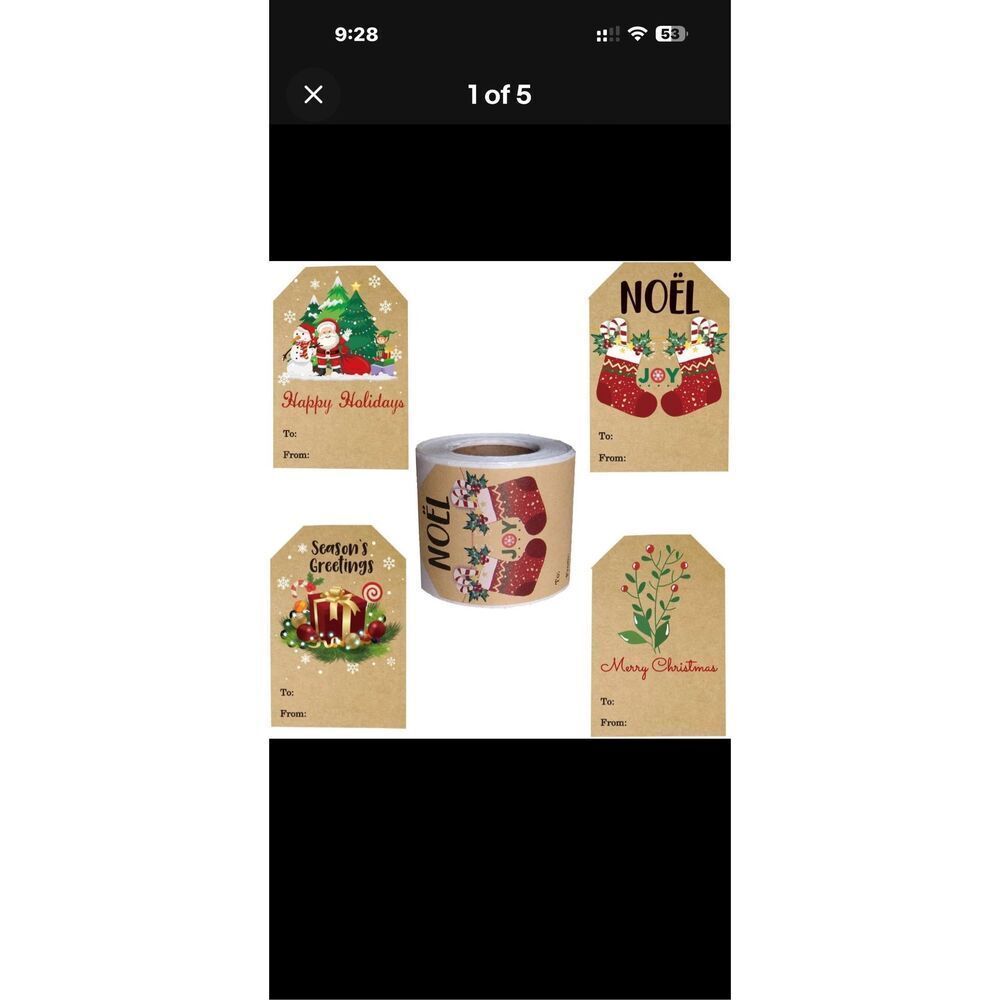 250PCS Christmas Gifts Tags
